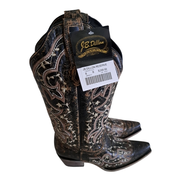 JB Dillion NWB Size 8 Cowgirl Boots - Picture 9 of 15